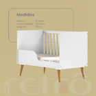 Berço/mini-cama Caring | Serpil - Branco/carvalho